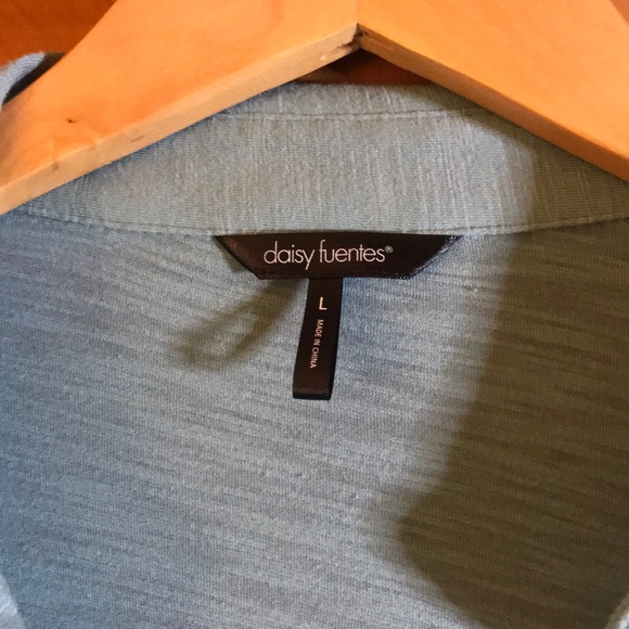 Daisy Fuentes Long Sleeve Button Up Blouse - Picture 2 of 4